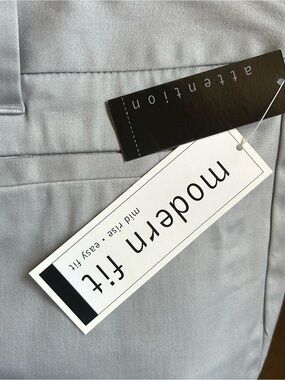Two Pack! Attention Light Gray and Denim Blue Modern Fit Pants